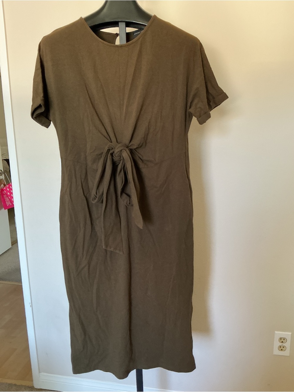 Modern Citizen Brown Knot-Front Midi Dress